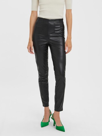 Coupe slim Leggings 'Lana' VERO MODA en noir : devant