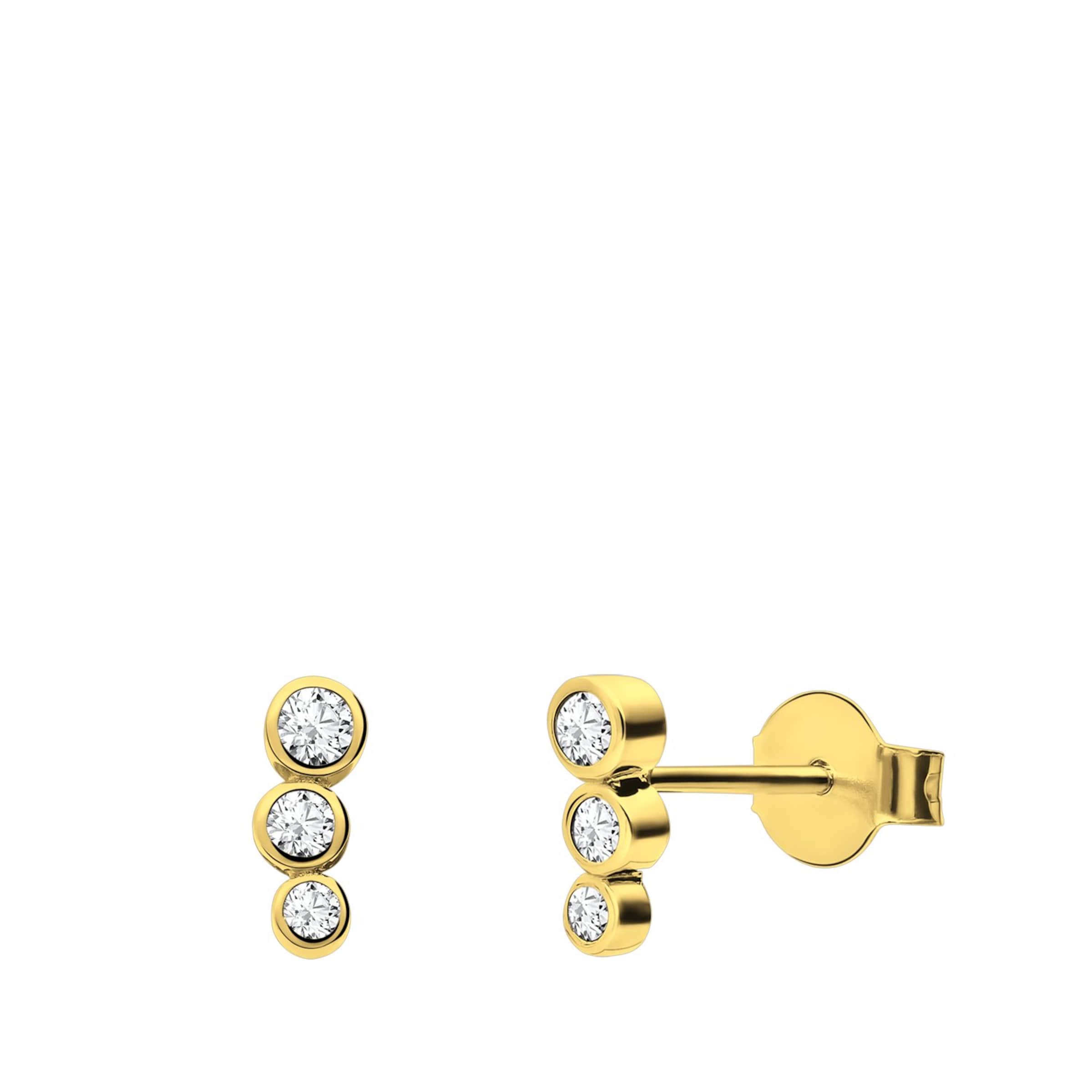 Lucardi Earrings in Gold: front