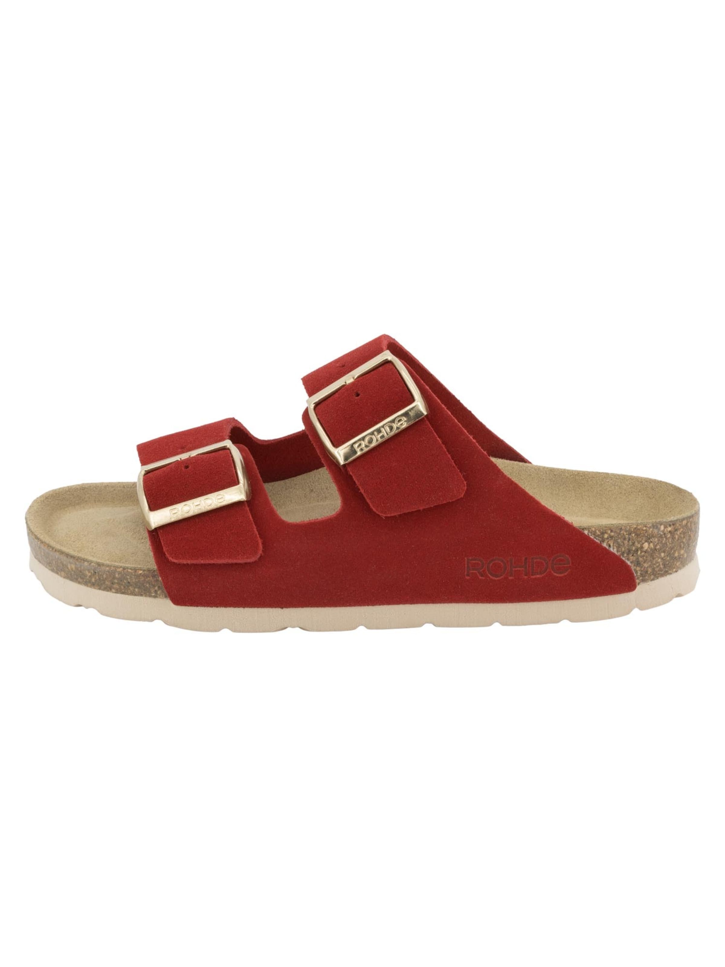ROHDE Mules 'Alba' in Red: front