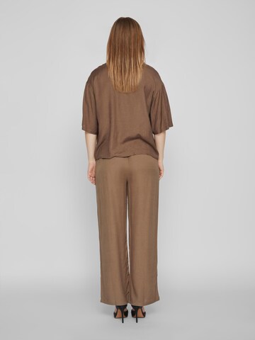 VILA Regular Pants 'Pricil' in Brown