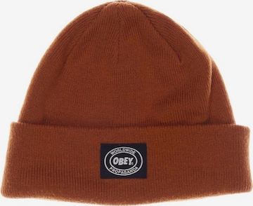 Obey Hat & Cap in One size in Orange: front