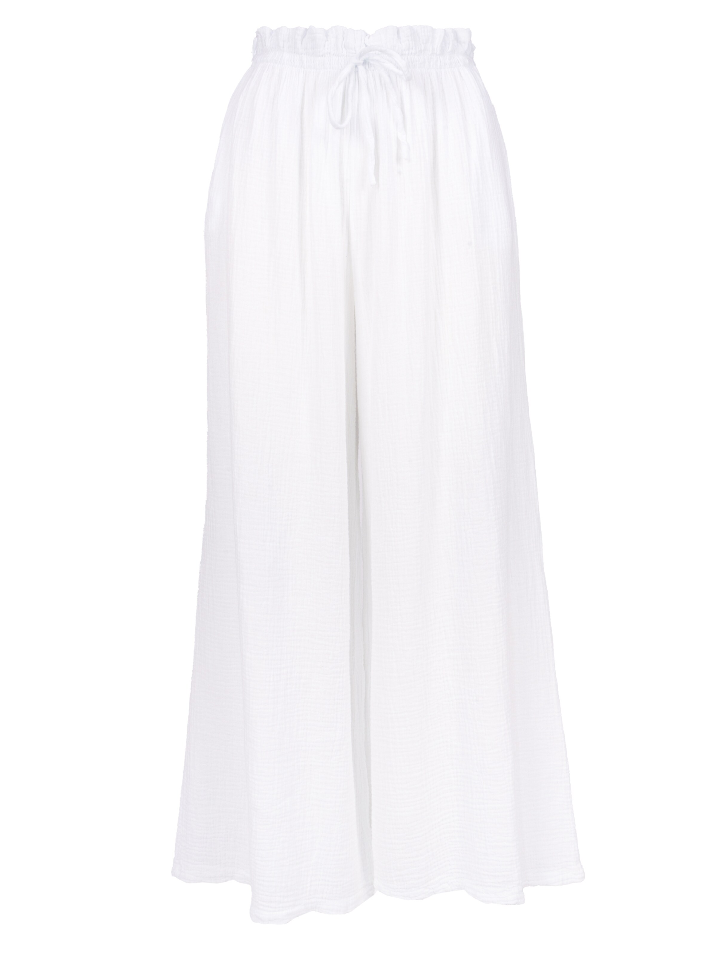 Wide Leg Pantalon 'Liska' Seasons of April en blanc : devant