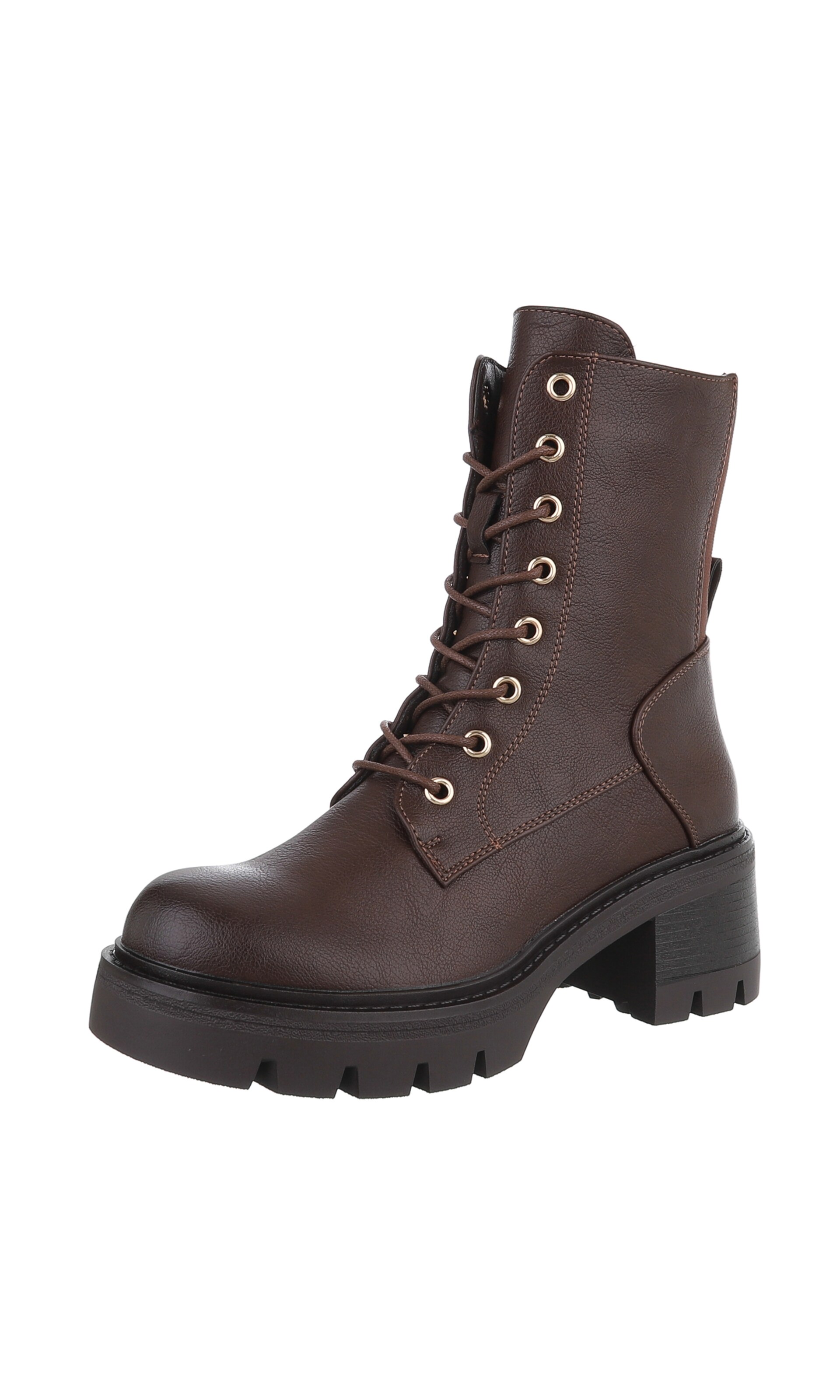 Ital-Design Stiefelette in Braun: Vorderseite