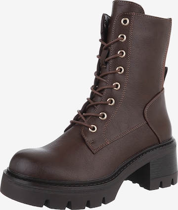 Ital-Design Stiefelette in Braun: Vorderseite