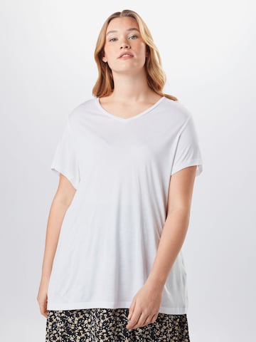 T-shirt 'Aneli' KAFFE CURVE en blanc : devant