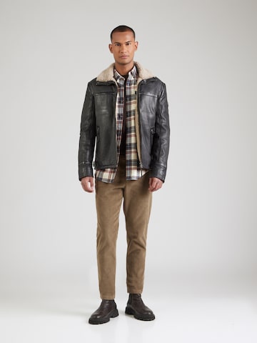 Coupe slim Pantalon chino 'Kenn' Bruun & Stengade en gris