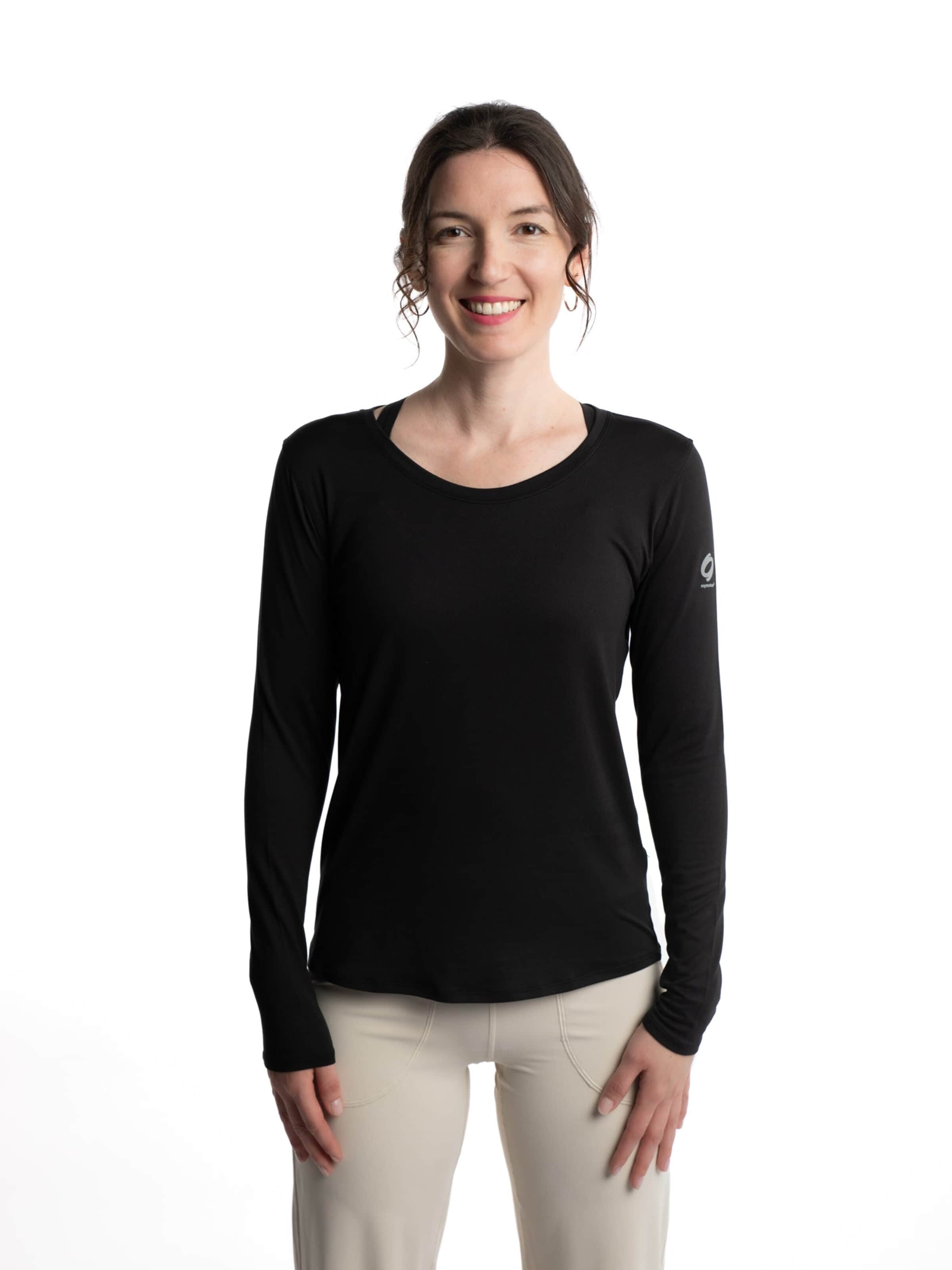 mymotus Functioneel shirt 'mymotus®, ladies longsleeve shirt, black, YW31 NOS' in Zwart: voorkant