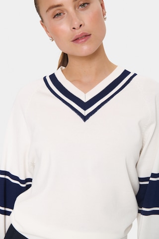 SAINT TROPEZ Pullover 'Milissa' i hvid