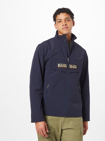 NAPAPIJRI Between-season jacket 'RAINFOREST' in Blue: front