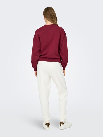 ONLY Sweatshirt 'ONLJo' i rød