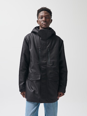 NoWear Демисезонная парка в Черный: спереди