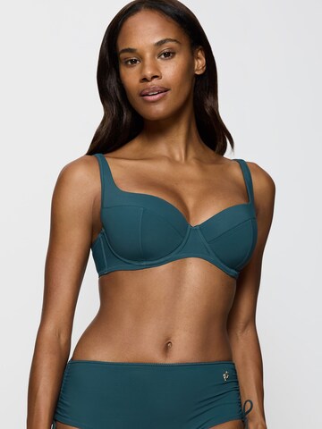 TRIUMPH Balconette Bügel-Bikini-Top ' Summer Twist ' in Blau: Vorderseite