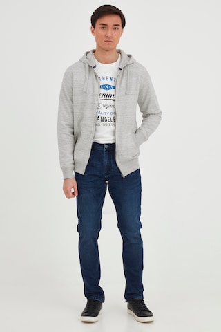 BLEND Zip-Up Hoodie 'VELNO' in Grey