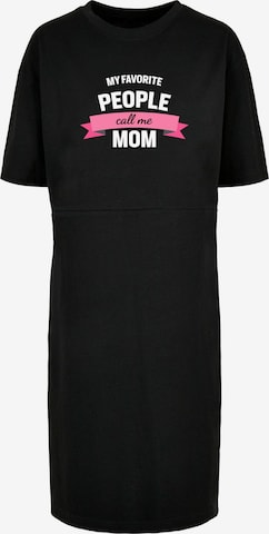 Merchcode Kleid 'Mothers Day - My Favorite People Call Me Mom' in Schwarz: predná strana