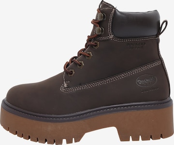 Bottines à lacets Dockers by Gerli en marron : devant