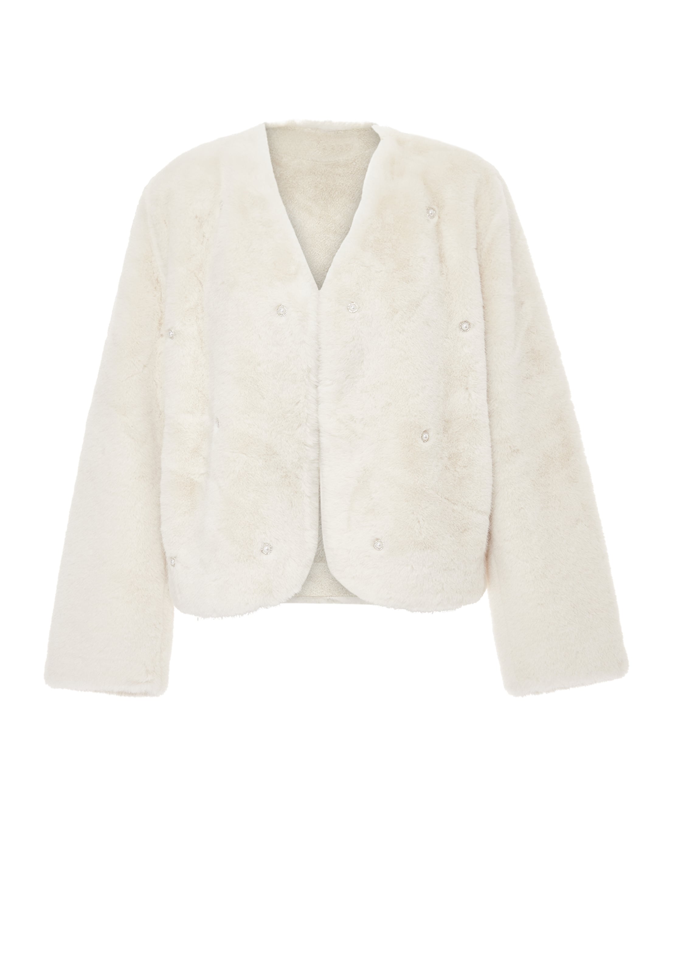 Cardigan caneva en blanc : devant