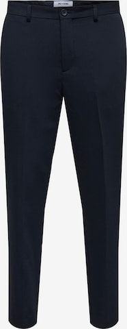 Only & Sons Regular Pleated Pants 'Eve' in Blue: front