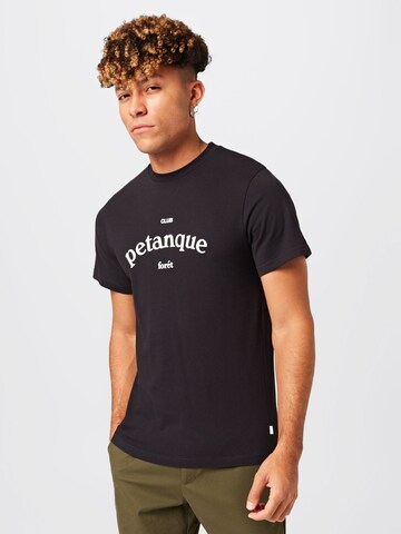 forét Shirt 'PETANQUE' in Black: front