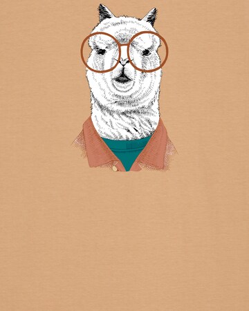 T-Shirt 'Lama' Watapparel en beige