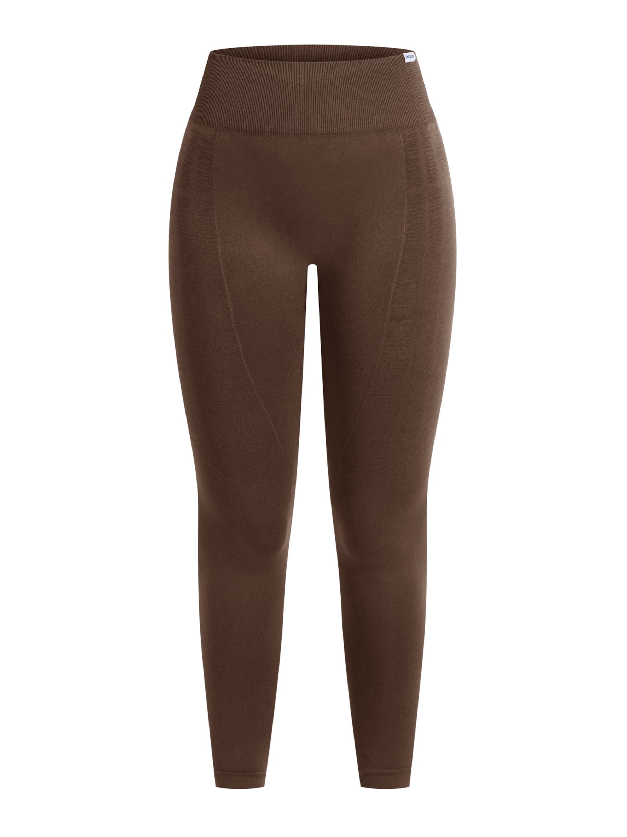 Smilodox Slim fit Leggings ' Layne ' in Brown: front