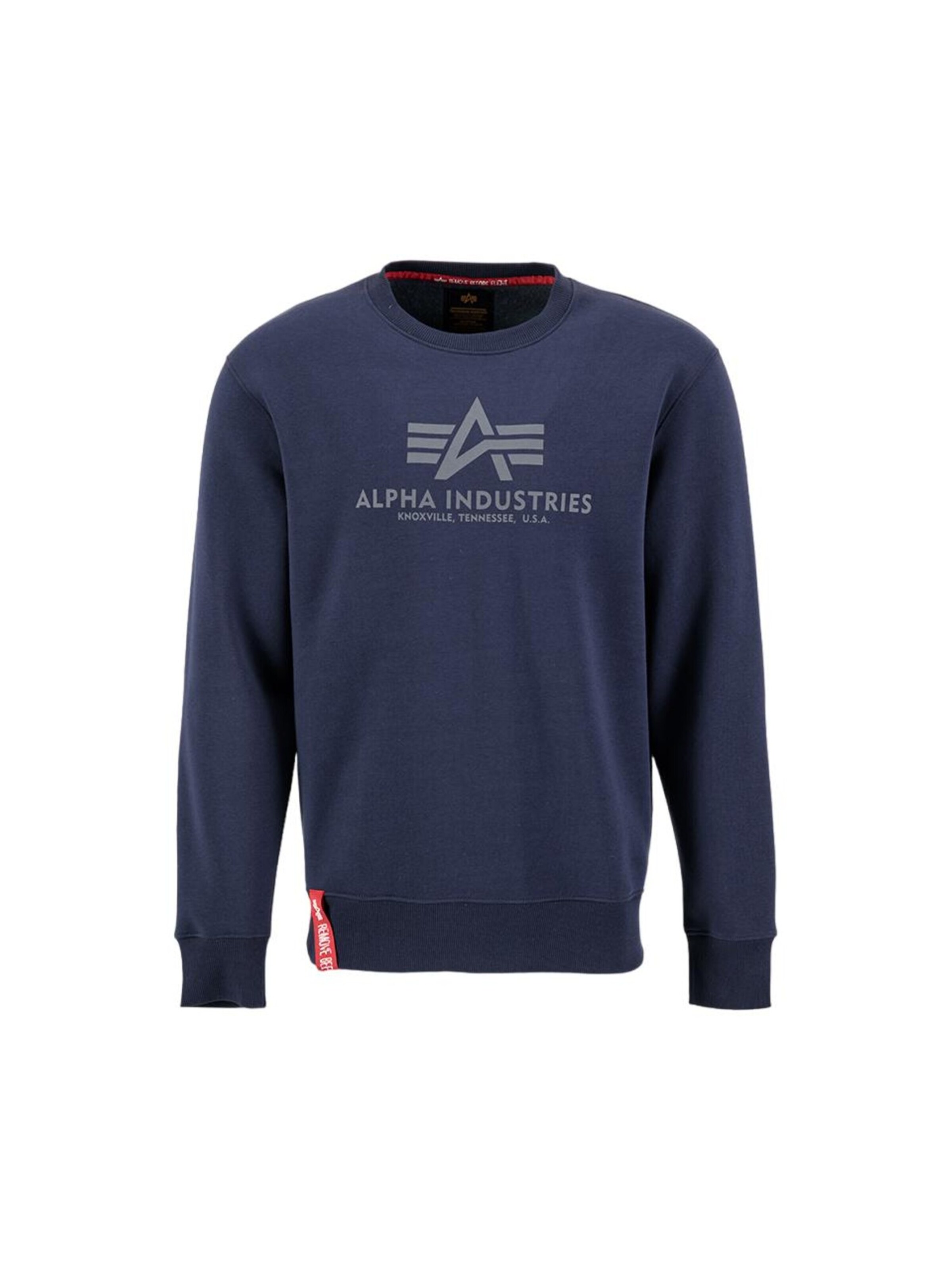 ALPHA INDUSTRIES Sweatshirt 'Basic Logo' in Blue: front
