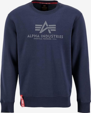 ALPHA INDUSTRIES Sweatshirt 'Basic Logo' in Blue: front