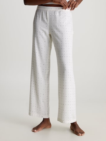 Pantalon de pyjama Calvin Klein Underwear en blanc : devant