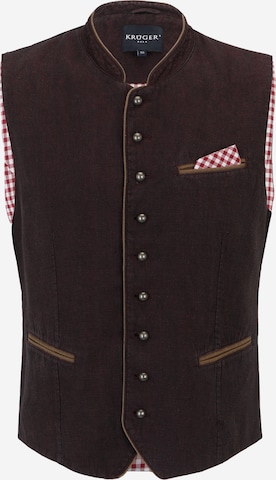 Krüger Buam Traditional Vest in Red: front