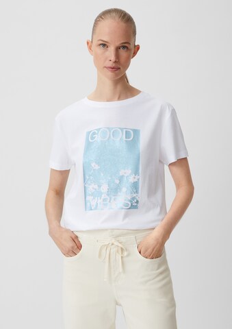 comma casual identity T-shirt i vit: framsida