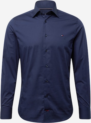 TOMMY HILFIGER Regular fit Zakelijk overhemd 'FLEX' in Blauw: voorkant