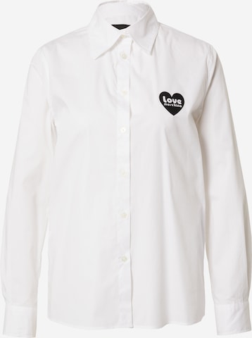 Chemisier Love Moschino en blanc : devant