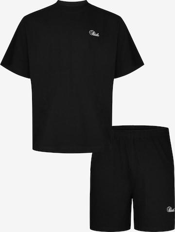 SikSilk Strój domowy w kolorze czarny: przód