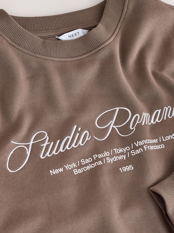 Felpa 'Polaroids Picturesque' di Next in marrone