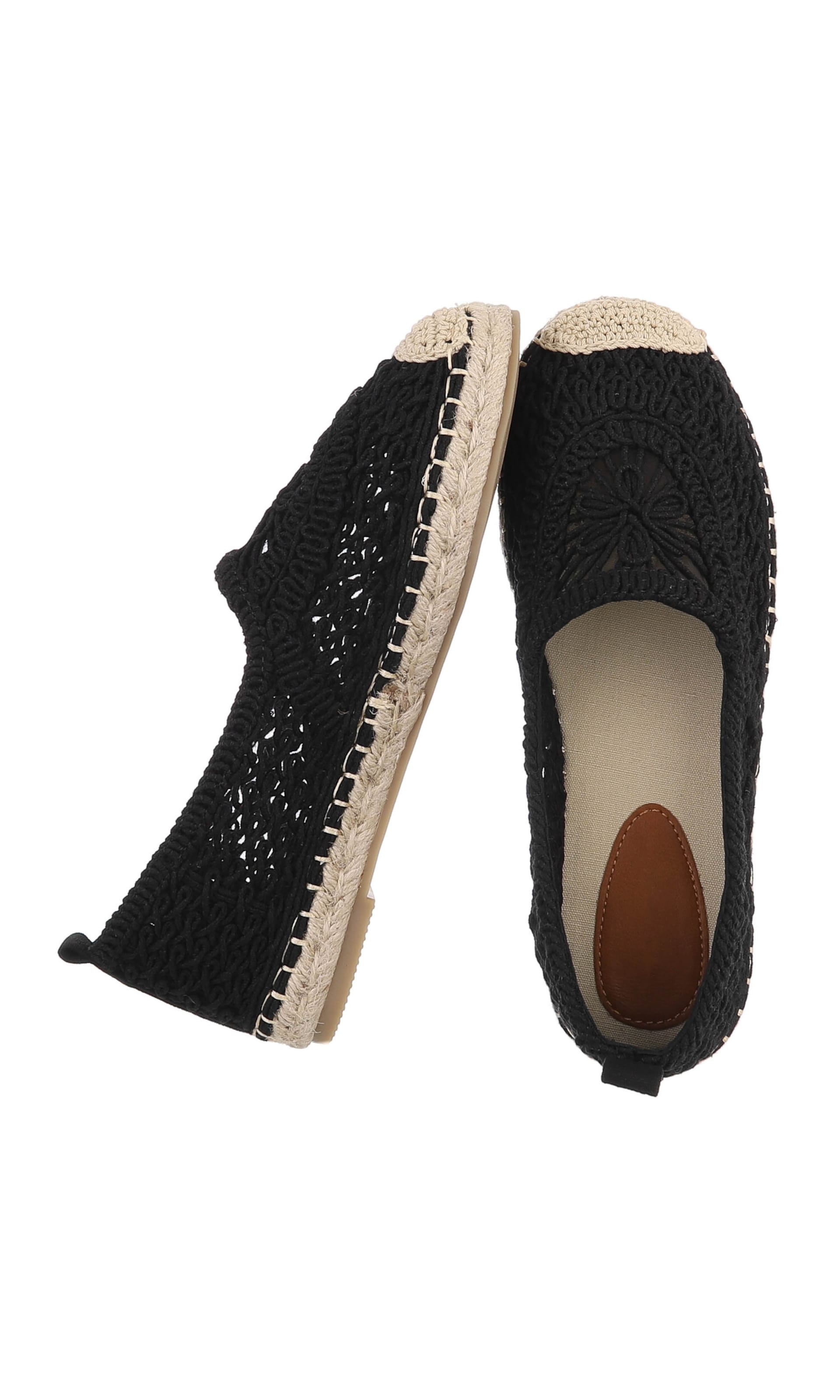 Ital-Design Espadrilles in Black
