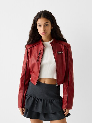 Bershka Between-Season Jacket in Red: front