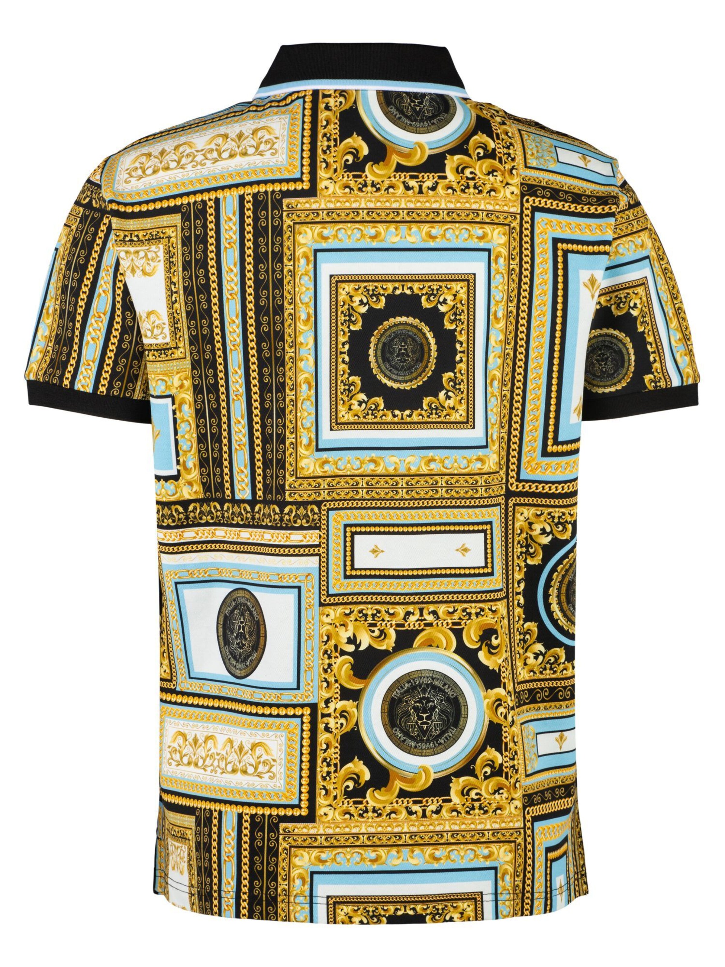 19V69 ITALIA Μπλουζάκι 'Emilio Tri Baroque' σε χρυσό