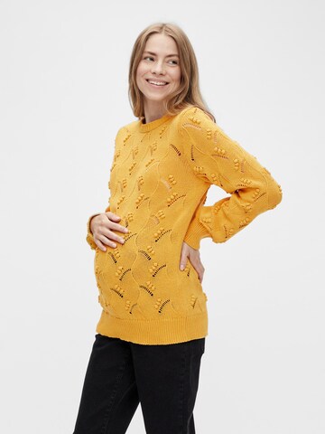 MAMALICIOUS Sweater 'Dora' in Yellow: front