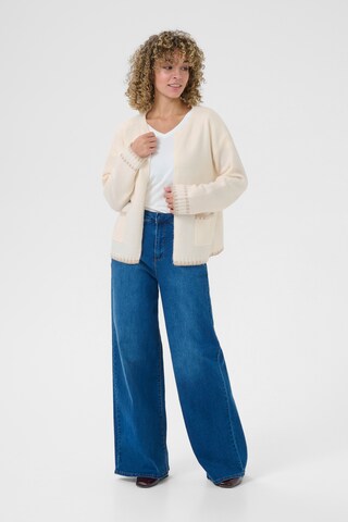 Cream Gebreid vest 'Onie' in Beige