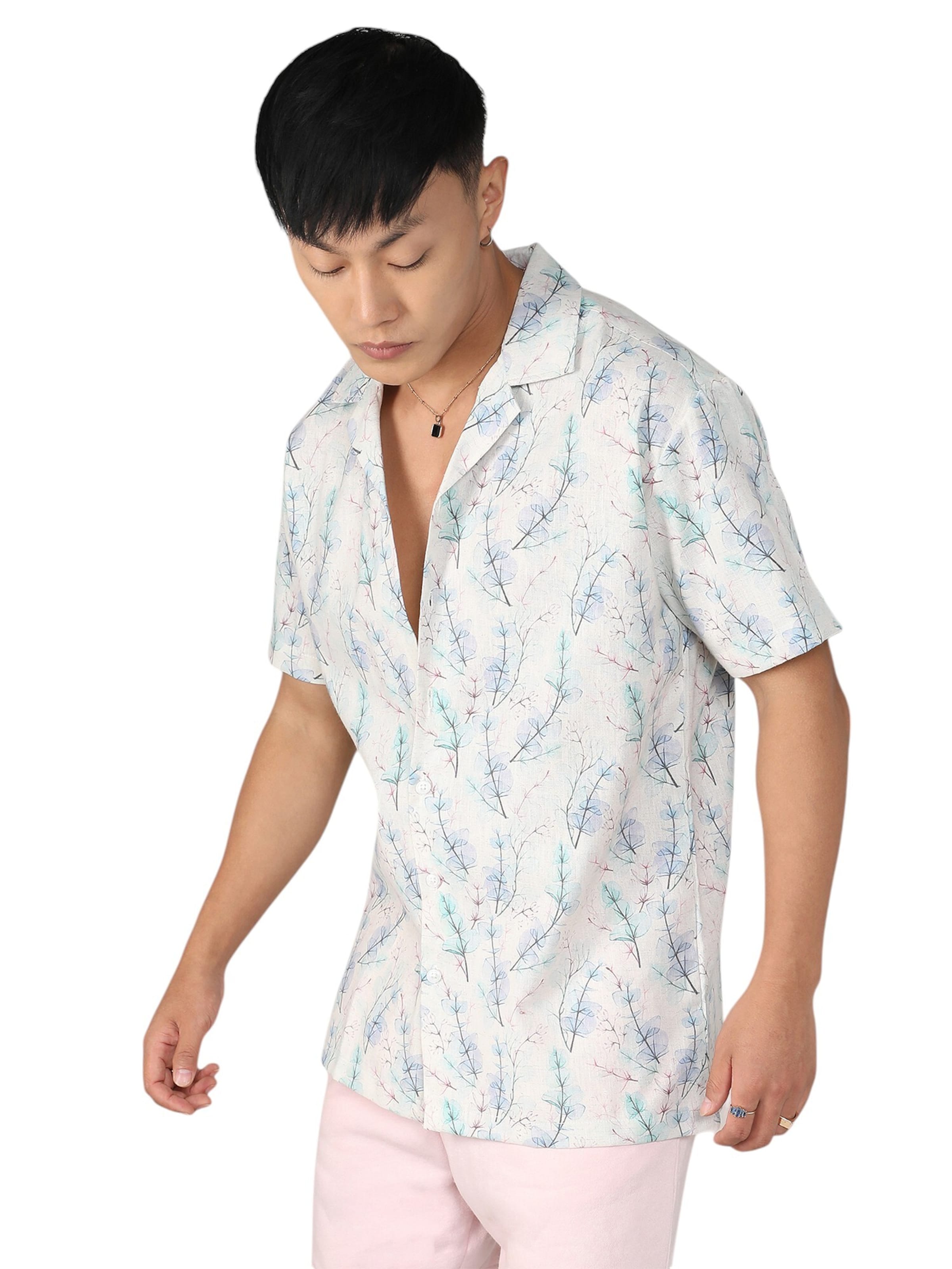 Campus Sutra Regular fit Πουκάμισο 'Tabby' σε λευκό