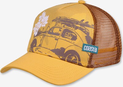 Coastal Cap in creme / braun / dunkelgelb, Produktansicht
