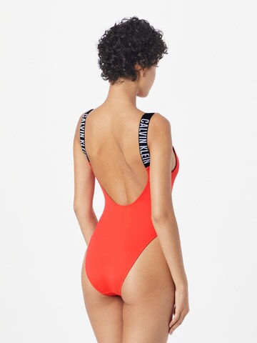 Calvin Klein Swimwear Bralette Swimsuit in Orange