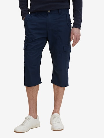 TOM TAILOR tavaline Klapptaskutega püksid, värv sinine: eest vaates