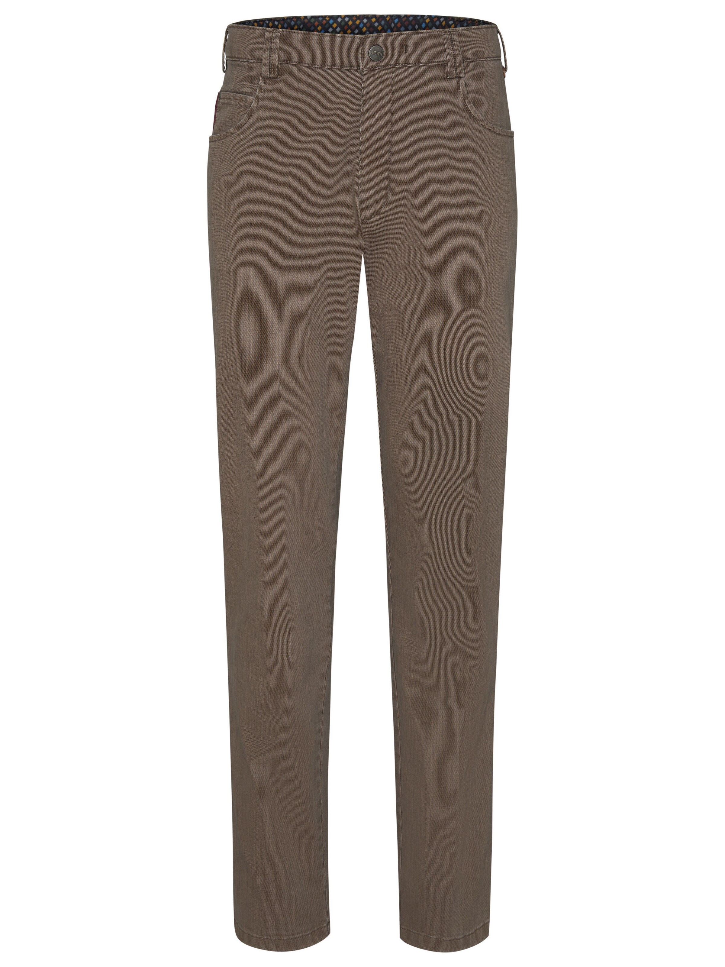 Regular Pantalon chino MEYER en marron : devant