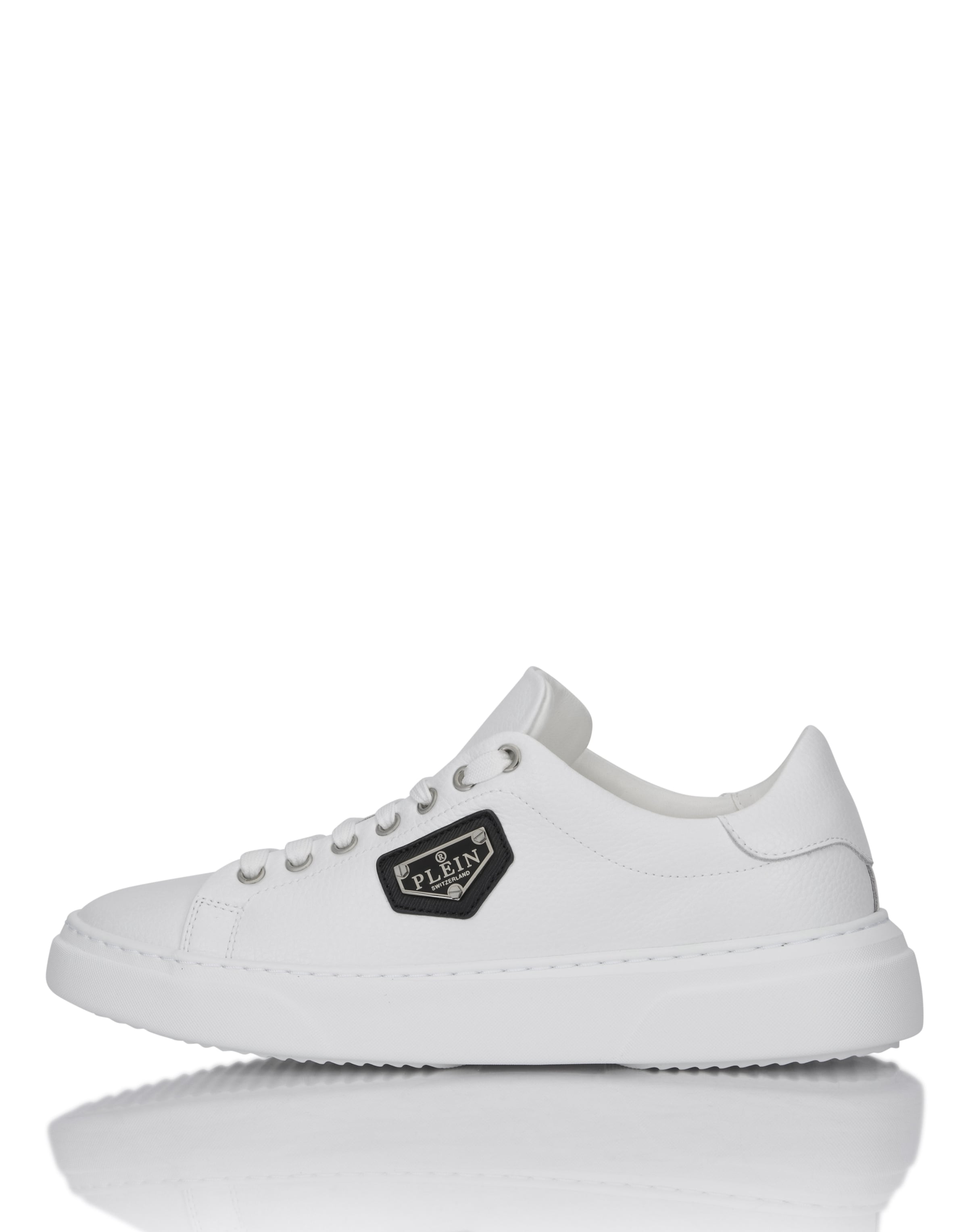 Sneaker bassa 'Iconic Plein' di Philipp Plein in bianco: frontale