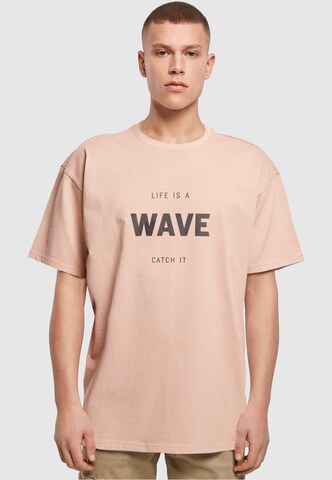 T-Shirt 'Summer - Life Is A Wave' Merchcode en rose : devant