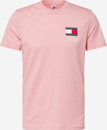 T-Shirt 'ESSENTIAL' Tommy Jeans en rose : devant