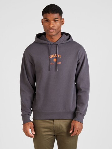 JACK & JONES Sweatshirt 'SALUTI' in Grijs: voorkant