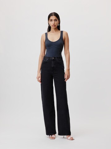 Wide Leg Jean 'Cleo' LeGer by Lena Gercke en noir