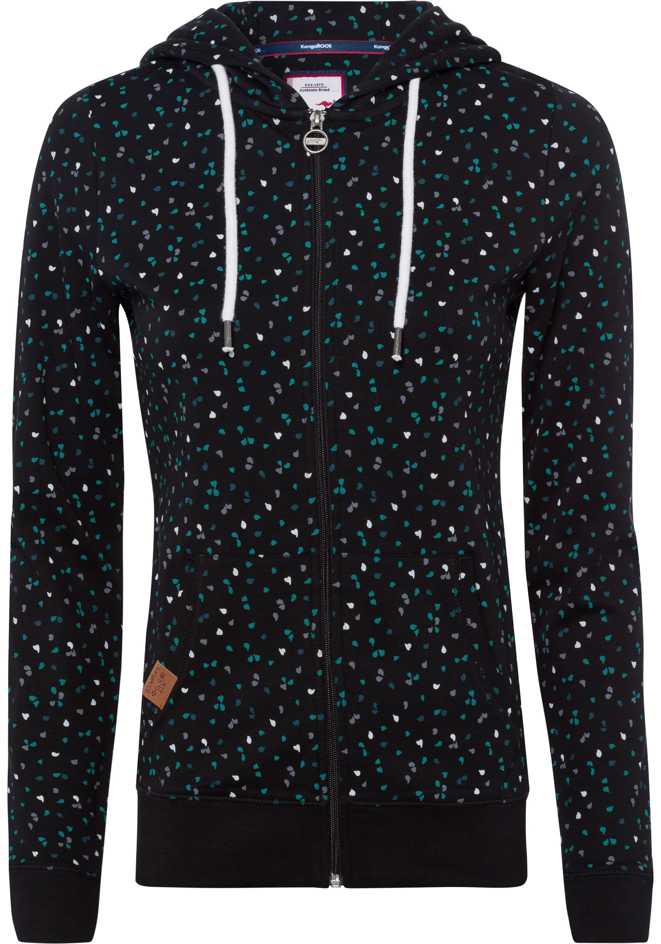 KangaROOS Sweatjacke in Schwarz: Vorderseite