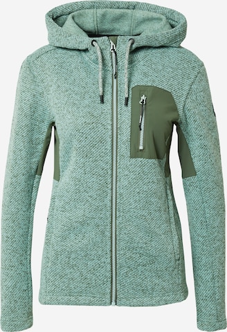 ICEPEAK Athletic Fleece Jacket 'MATTAWA' in Green: front